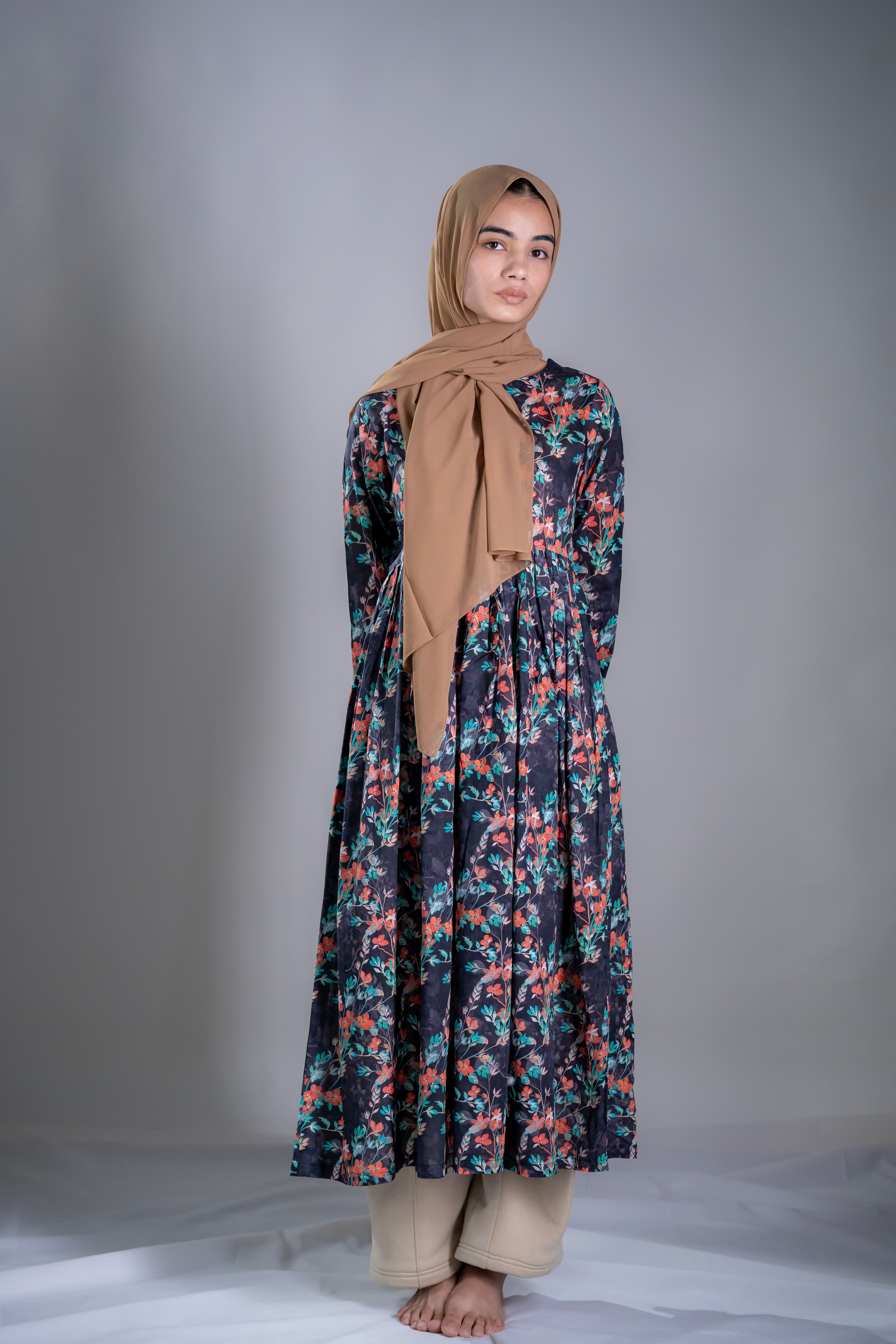 Midnight Floral Grace Lawn Tunic