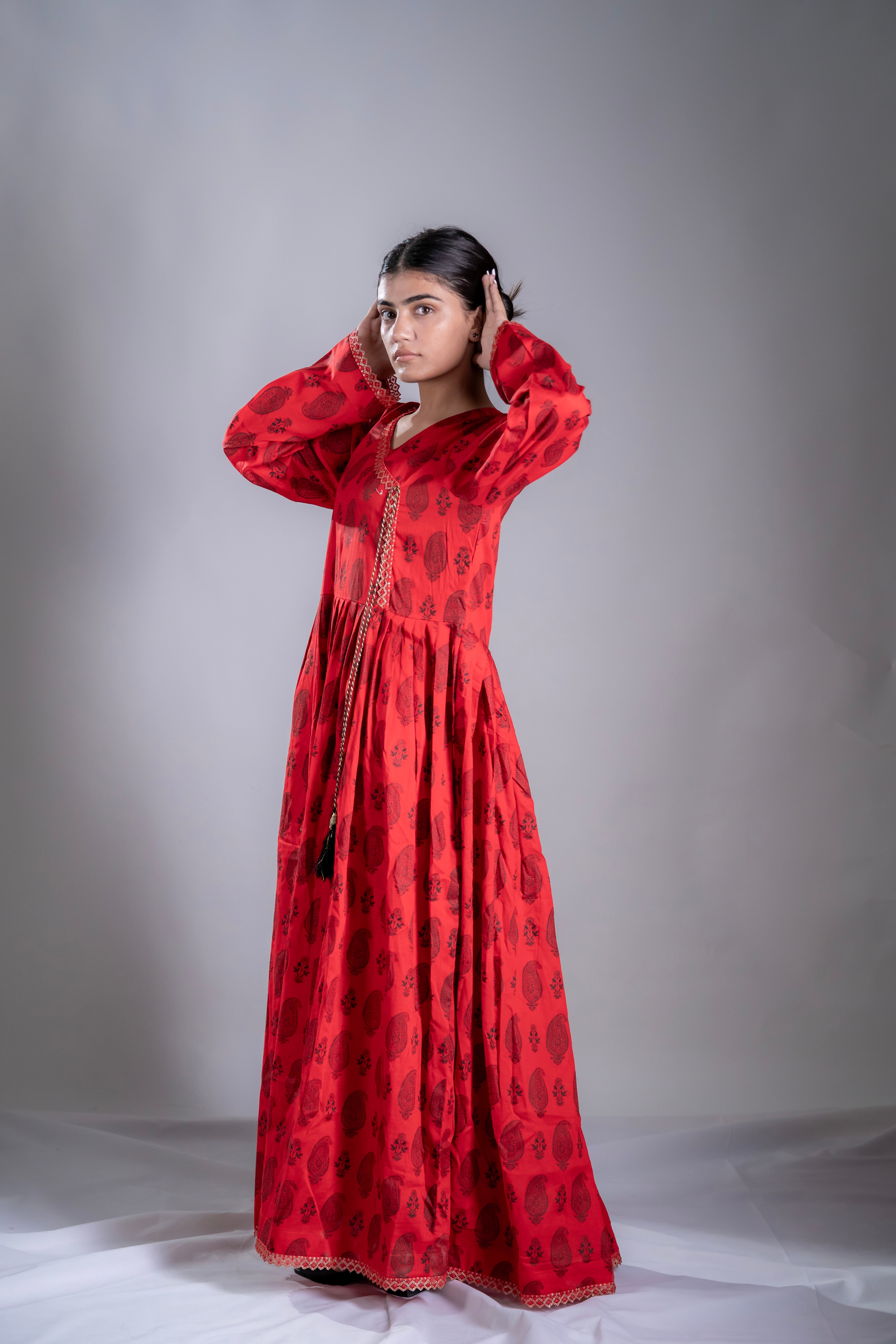 Ruby Charm Lawn Tunic – 3 Piece Set