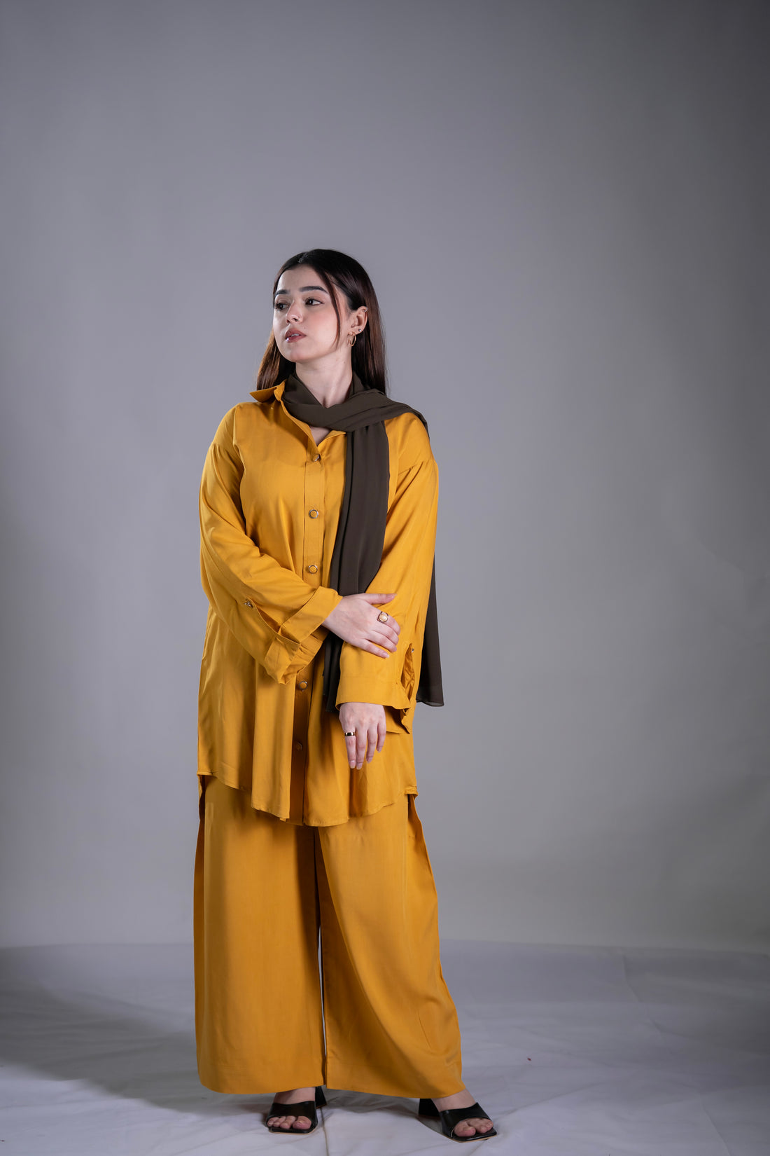 Mustard Grace Soft Linen CO-ORD Set