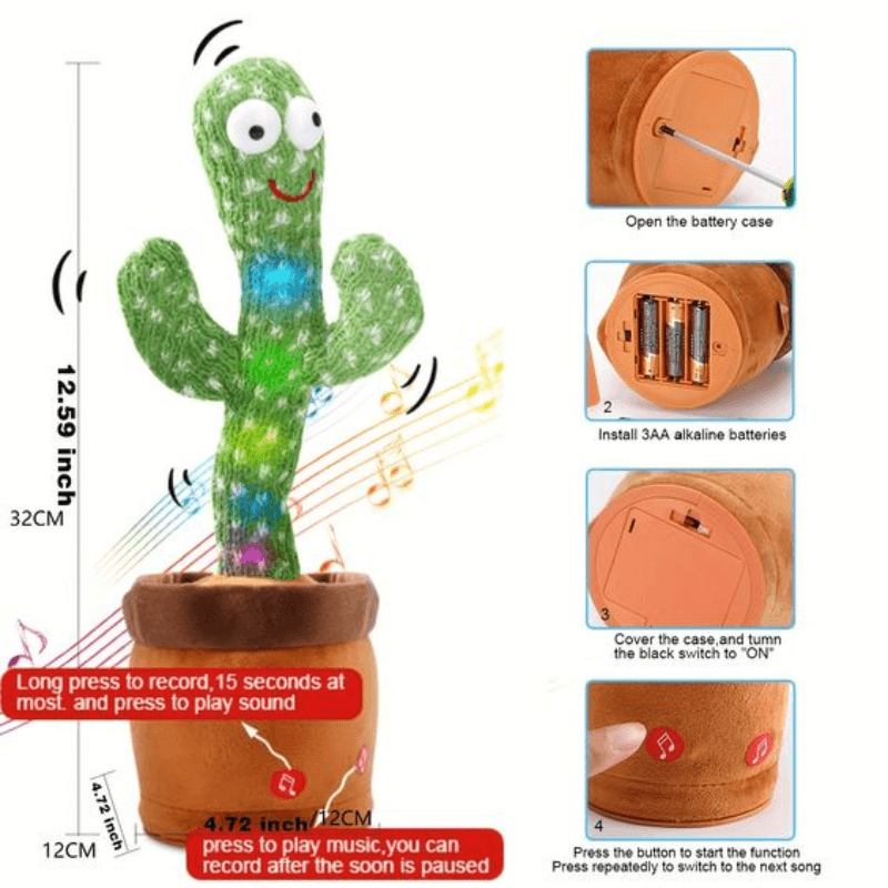 Voice-Recording Dancing Cactus Toy